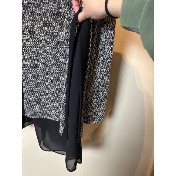 Bar iii Heathered Black Gray Mesh Long Sleeve Top Shirt XS sheer mesh - Picture 4 of 4
